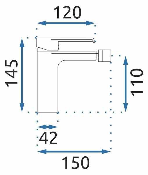 Rea Hass, bidé csaptelep, csiszolt arany, REA-B9970