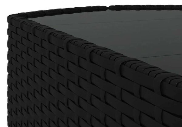 VidaXL Polyrattan Kerti Ülőgarnitúra - 4 részes, Fekete