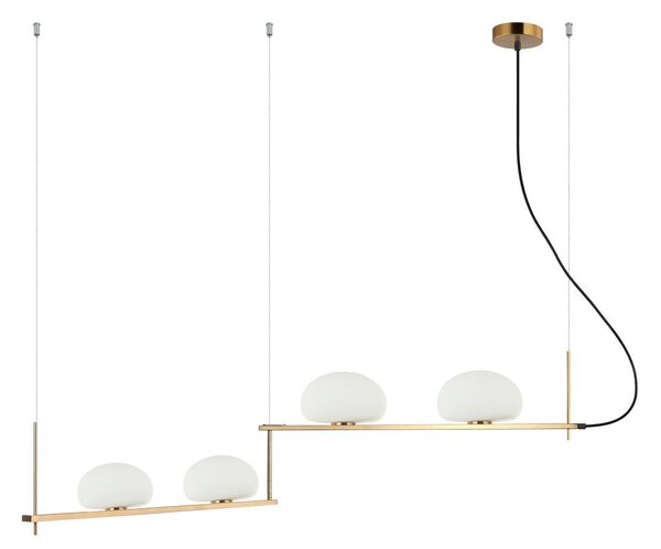 Italux modern függeszték kernio sárgaréz opál itxpnd-357784-bro+w