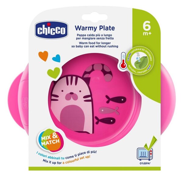 Warmy Plate melegentartó tányér rózsaszín - Chicco