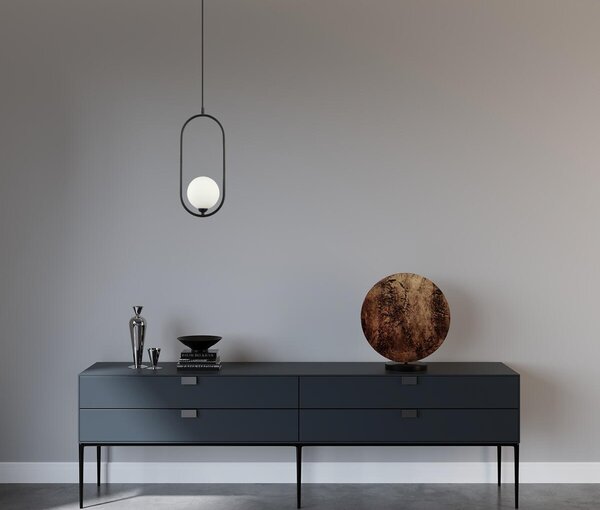 Italux modern függeszték lupus fehér fekete itxpnd-3965-1-bk