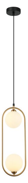 Italux modern függeszték lupus antik sárgaréz fehér itxpnd-3965-2-bro
