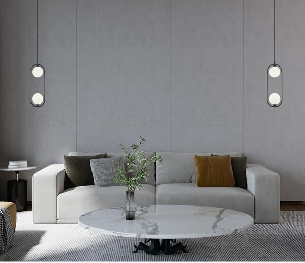 Italux modern függeszték lupus fehér fekete itxpnd-3965-2-bk