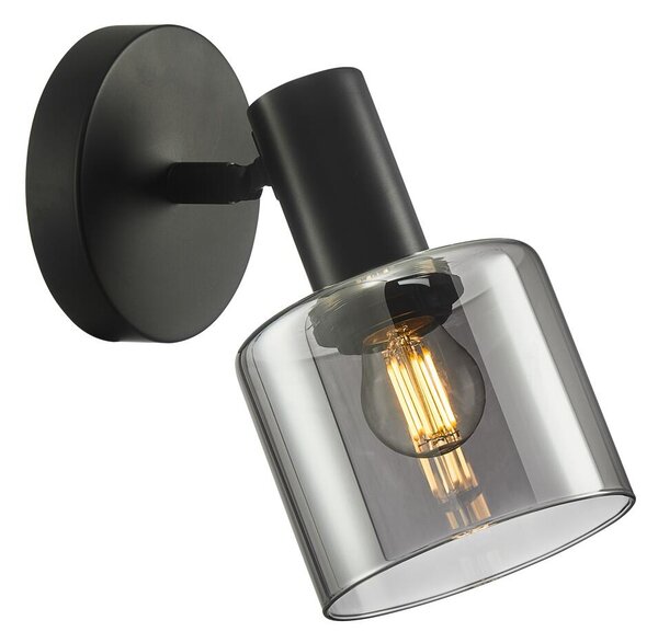Italux modern fali lámpa santia fekete grafit itxwl-65342-1 bk+sg