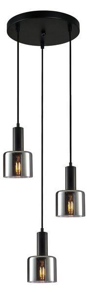 Italux modern függeszték santia fekete füstös itxpnd-65342-3a-bksg