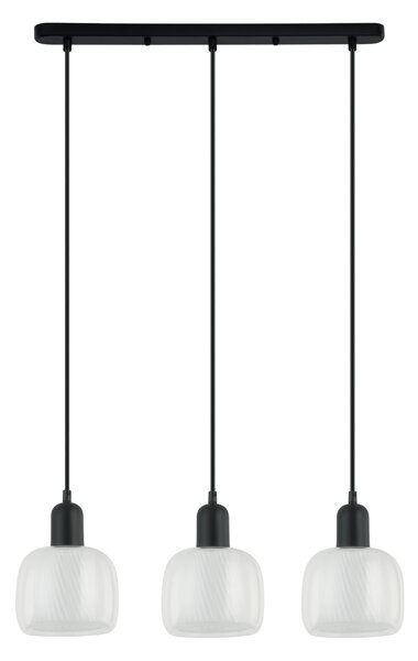 Italux modern függeszték lamezia fehér fekete átlátszó itxpnd-67594-3-bk+cl
