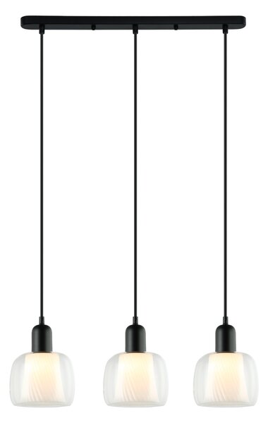 Italux modern függeszték lamezia fehér fekete átlátszó itxpnd-67594-3-bk+cl