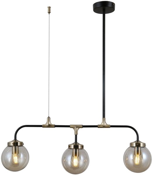Italux vintage függeszték valpena antik bronz matt fekete itxpnd-48882-3