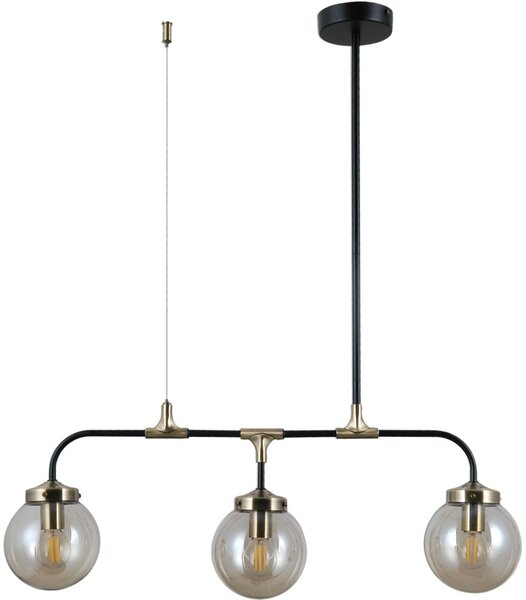 Italux vintage függeszték valpena antik bronz matt fekete itxpnd-48882-3
