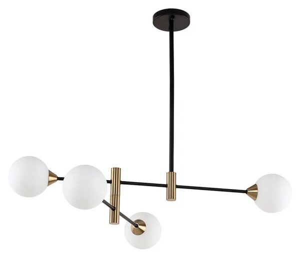 Italux modern függeszték marino fehér fekete sárgaréz itxpnd-9148-4-opal
