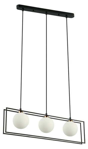 Italux modern függeszték grosetta fehér fekete itxpnd-53423-3-bk