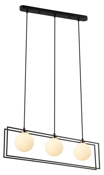 Italux modern függeszték grosetta fehér fekete itxpnd-53423-3-bk