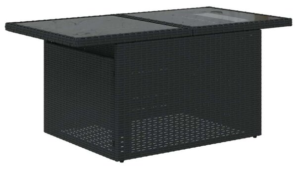VidaXL Polyrattan Kerti Ülőgarnitúra - 8 részes - Fekete