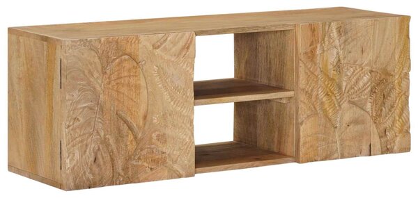 VidaXL Fali TV Szekrény 100 x 30 x 35 cm Tömör Mangófa és Műszaki Fa
