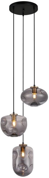 Italux modern függeszték hatella fekete füstös réz itxpnd-112038-3abrsg