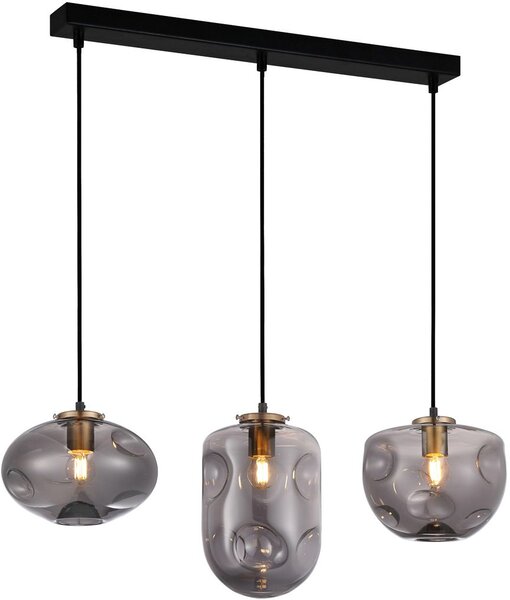 Italux modern függeszték hatella fekete füstös réz itxpnd-112038-3brosg