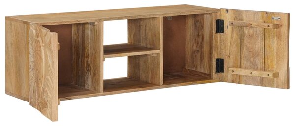 VidaXL Fali TV Szekrény 100 x 30 x 35 cm Tömör Mangófa és Műszaki Fa