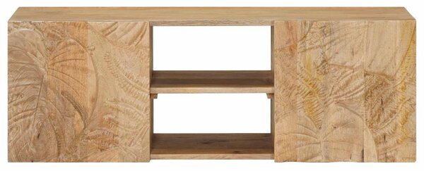 VidaXL Fali TV Szekrény 100 x 30 x 35 cm Tömör Mangófa és Műszaki Fa