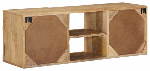 VidaXL Fali TV Szekrény 100 x 30 x 35 cm Tömör Mangófa és Műszaki Fa