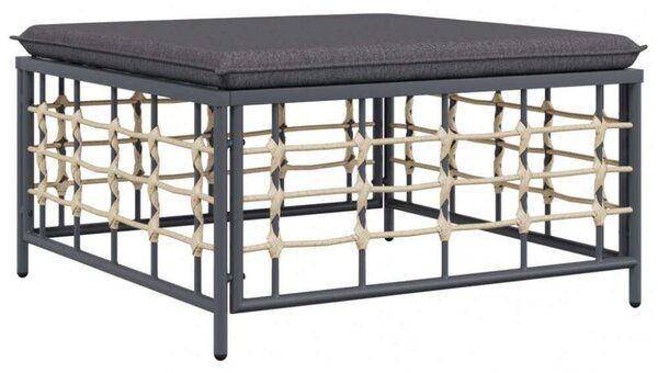 VidaXL Polyrattan Kerti Ülőgarnitúra - 5 részes - Antracit Szürke