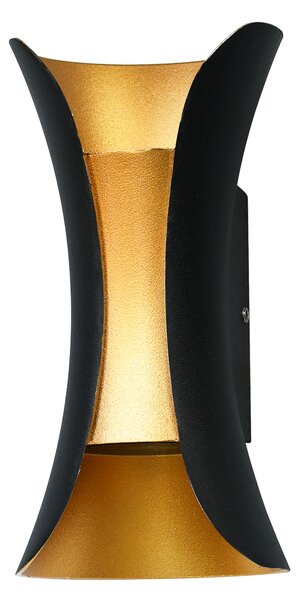 Italux modern kültéri fali lámpa dante fekete arany itxpl-356-m bk+gd IP54