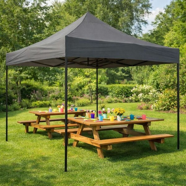 MultiGarden összecsuható kerti Pavilon UV védelemmel 3x3m - Szürke