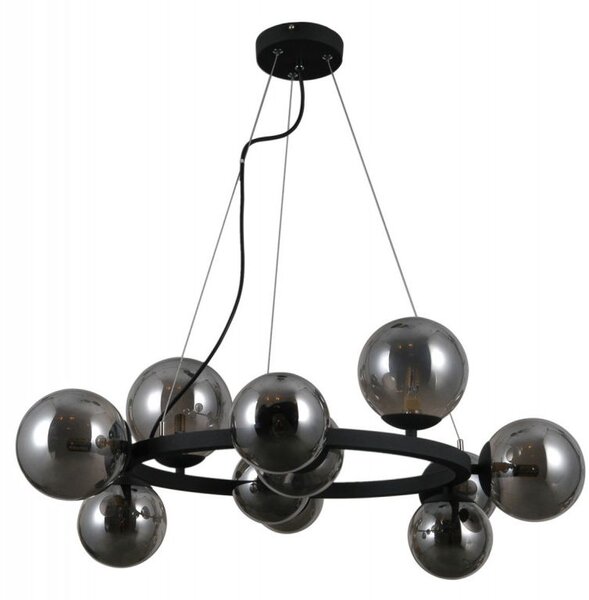 Italux glamour modern függeszték montora fekete füstös itxpnd-30223-11