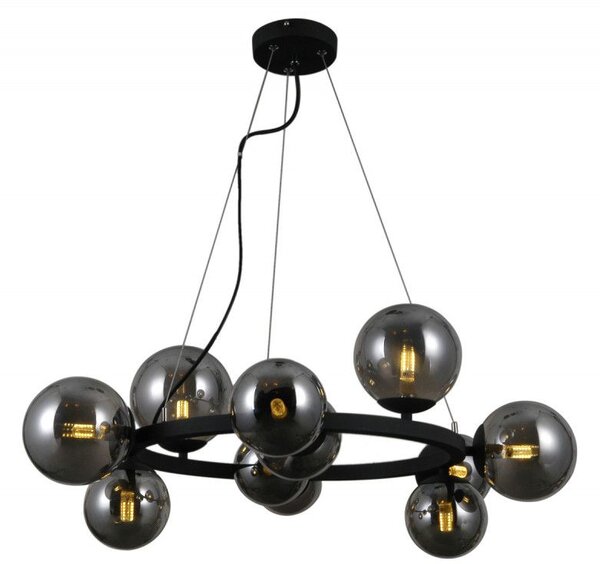 Italux glamour modern függeszték montora fekete füstös itxpnd-30223-11