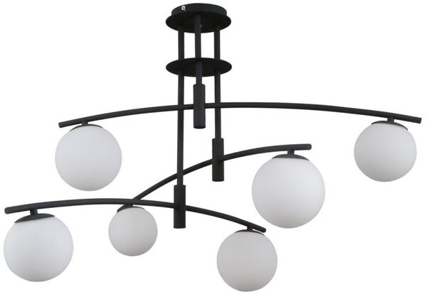 Italux glamour modern függeszték senai fehér fekete itxpnd-31322-6a-sb
