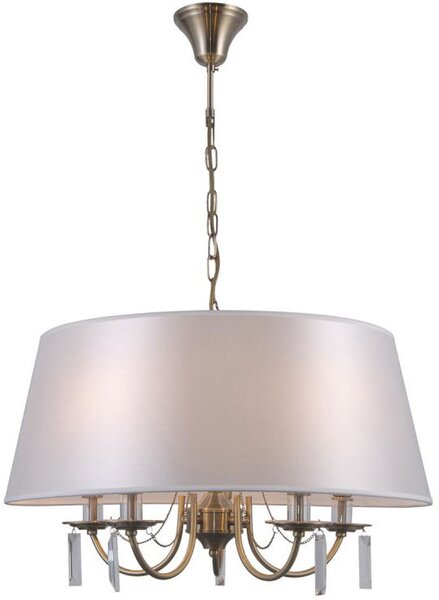 Italux glamour modern függeszték solana antik bronz fehér itxpnd-28366-5a