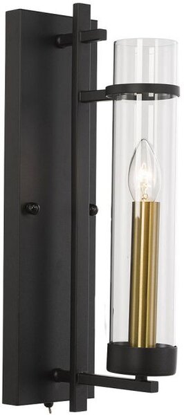 Italux Klasszikus Fali lámpa Aspen Fekete ITXWL-31186-1A-BL