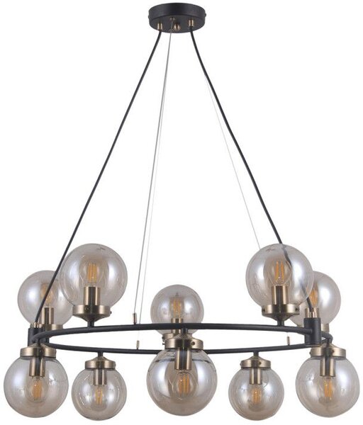 Italux modern függeszték galvez antik bronz borostyán matt fekete itxpnd-28622-10a