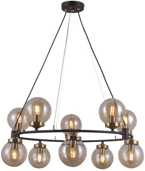 Italux modern függeszték galvez antik bronz borostyán matt fekete itxpnd-28622-10a