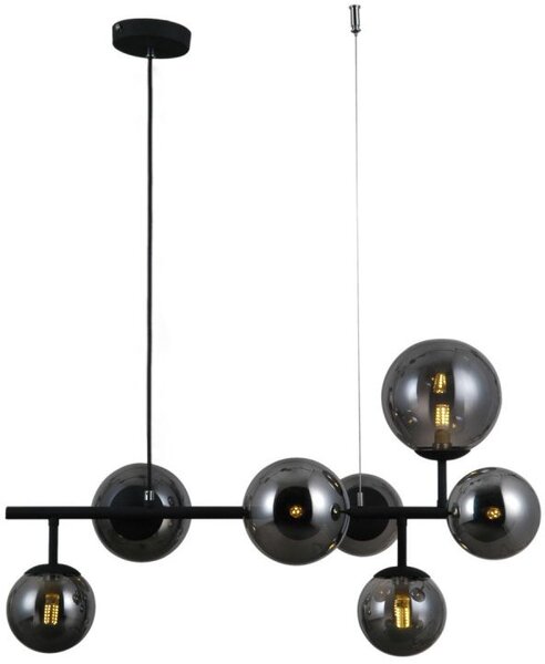 Italux glamour modern függeszték frontera fekete füstös itxpnd-40423-7