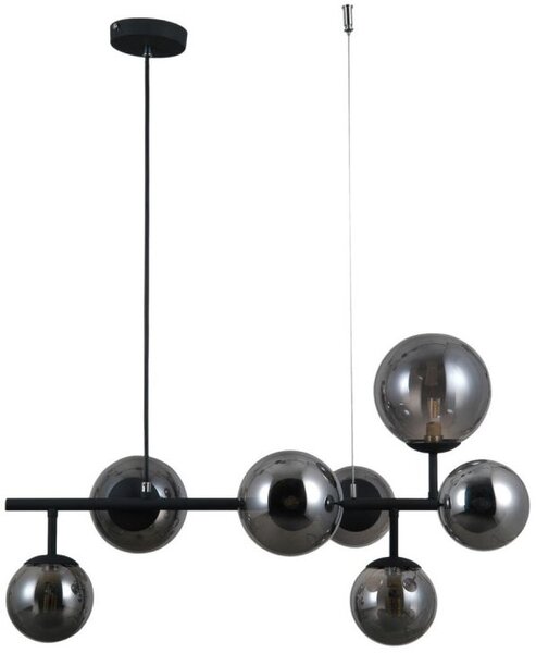 Italux glamour modern függeszték frontera fekete füstös itxpnd-40423-7