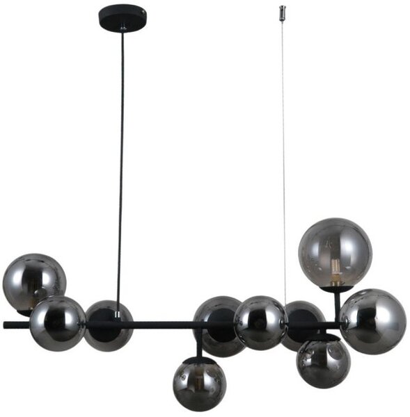 Italux glamour modern függeszték frontera fekete füstös itxpnd-40423-10