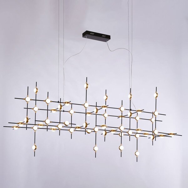 Italux glamour modern függeszték provenza fekete arany itxmd18001067-55a bg