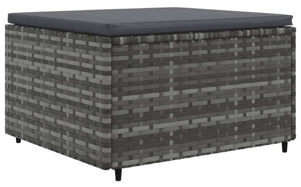 Polyrattan Kerti Ülőgarnitúra - 4 részes - Szürke