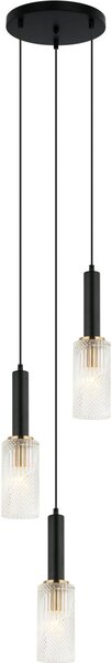 Italux modern függeszték perola fekete arany itxpnd-43309-3 bk+br