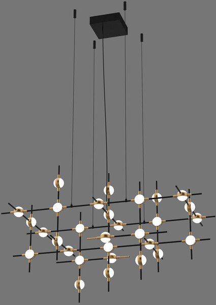 Italux glamour modern függeszték provenza fekete arany itxmd18001067-30a bg