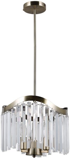 Italux glamour kristály függeszték sabriga antik bronz itxpnd-44544-3