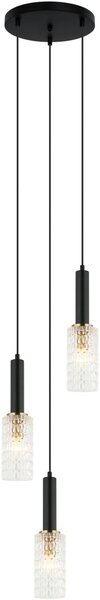 Italux modern függeszték perola fekete arany itxpnd-43363-3 bk+br