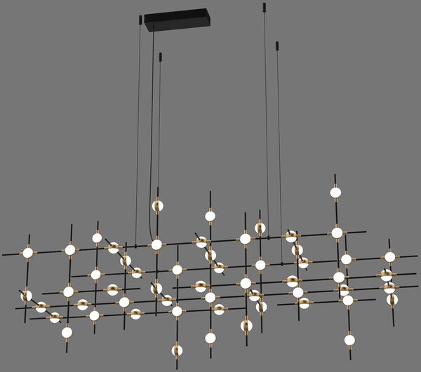 Italux glamour modern függeszték provenza fekete arany itxmd18001067-55a bg