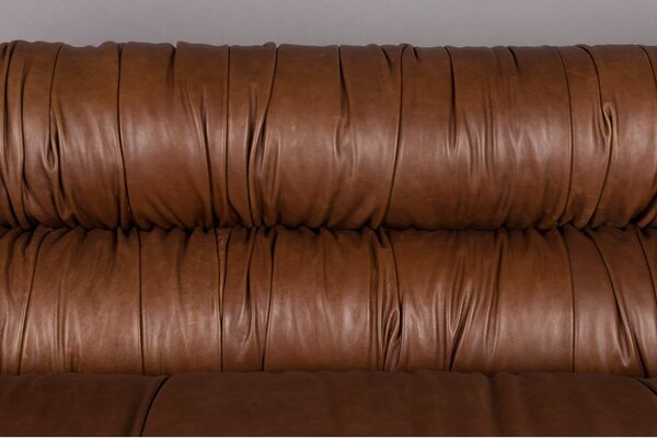 Barna bőr kanapé 214 cm Douglas – Dutchbone