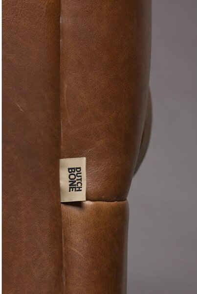 Barna bőr kanapé 214 cm Douglas – Dutchbone