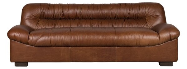 Barna bőr kanapé 214 cm Douglas – Dutchbone