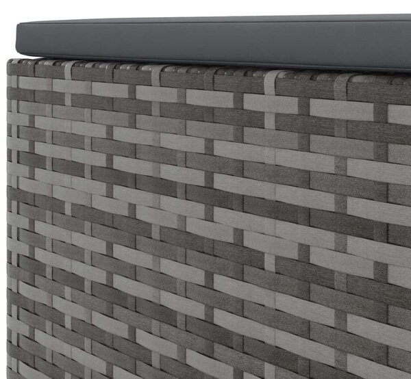 Polyrattan Kerti Ülőgarnitúra - 4 részes - Szürke
