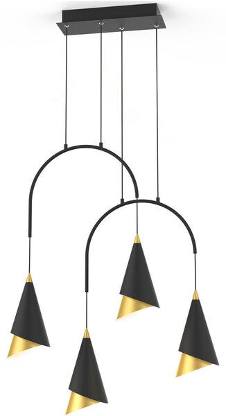 Italux modern függeszték raalto fekete arany itxpnd-433128-3