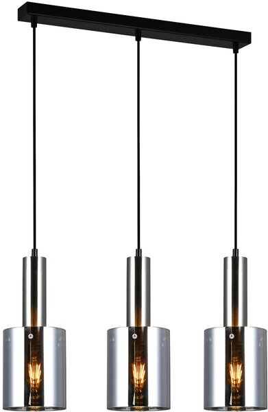Italux glamour modern függeszték sardo füstös nikkel itxpnd-5581-3-sc+sg