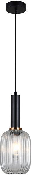Italux glamour modern függeszték antiola fekete átlátszó itxpnd-5588-1m-bkcl